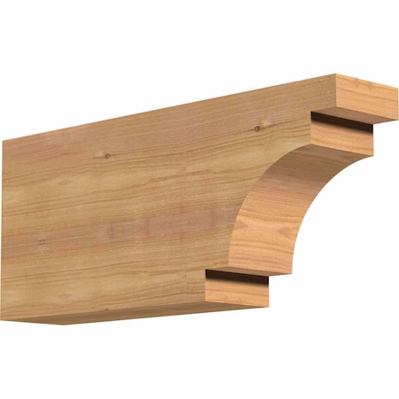 Ekena Millwork Mediterranean Smooth Rafter Tail, Western Red Cedar, 3 1/2"W x 8"H x 18"L RFT04X08X18MED00SWR